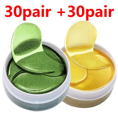 60Pair Style 9 Маска для глаз золотой порошок Кристалл Коллаген маска для глаз гидрогелевые патчи под глазами удаление темных кругов крем для глаз Мульти Стиль - Цвет: 60Pair Style 9