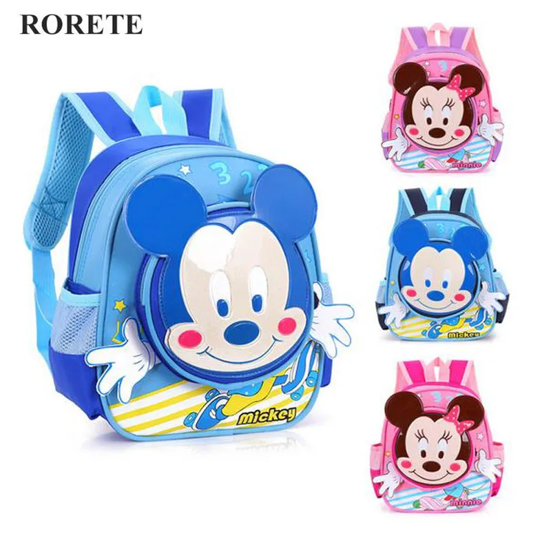 Disney Cartoon Mickey школьный рюкзак для детей книжные сумки детский сад школьные рюкзаки