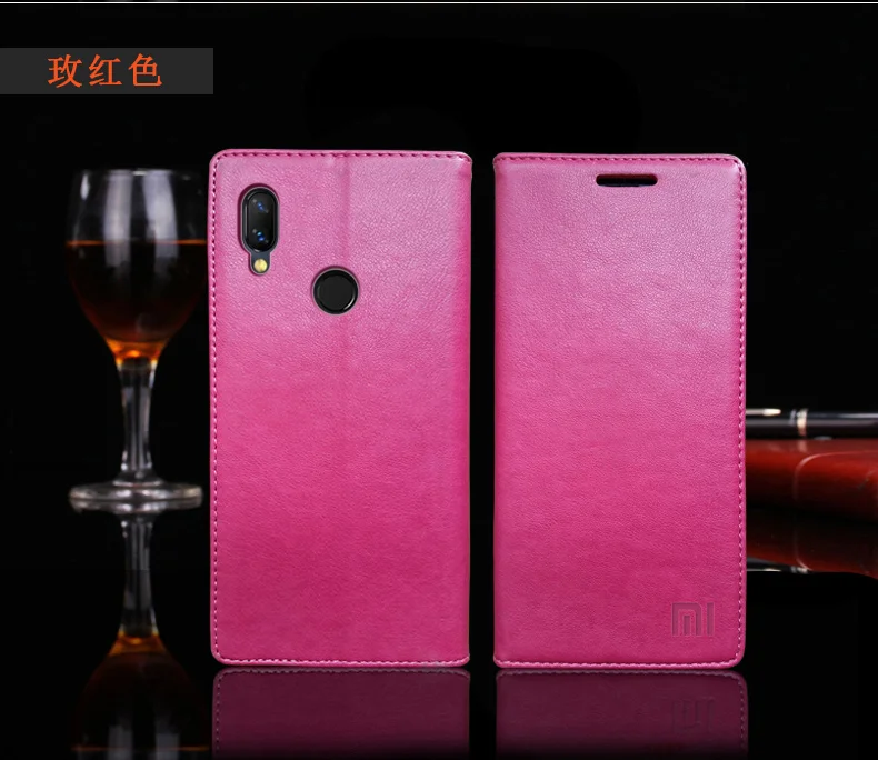 Чехол для Xiaomi Redmi Note 7, роскошный чехол-книжка из натуральной кожи для Xiaomi Redmi Note 7 Pro, Магнитный чехол-кошелек для Redmi Note 7
