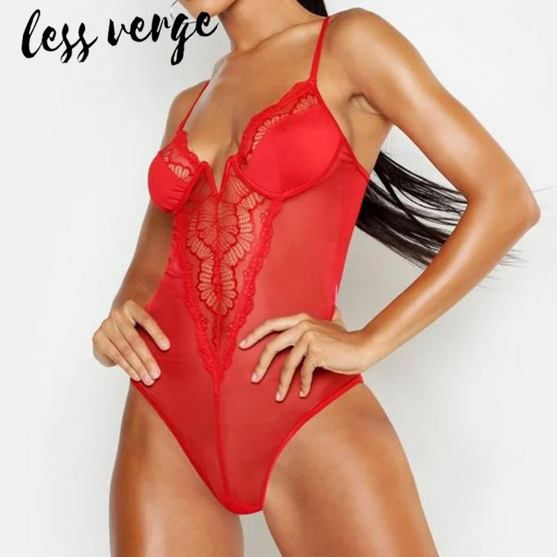 Lessverge сексуальный черный кружевной комбинезон элегантный бандажный белый