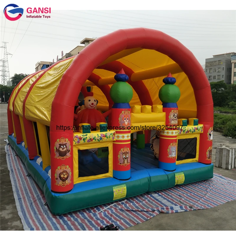 Children floating inflatable bouncy castle for outdoor jumping castle with sunshade tent PVC tarpaulin bouncy castle inflatable