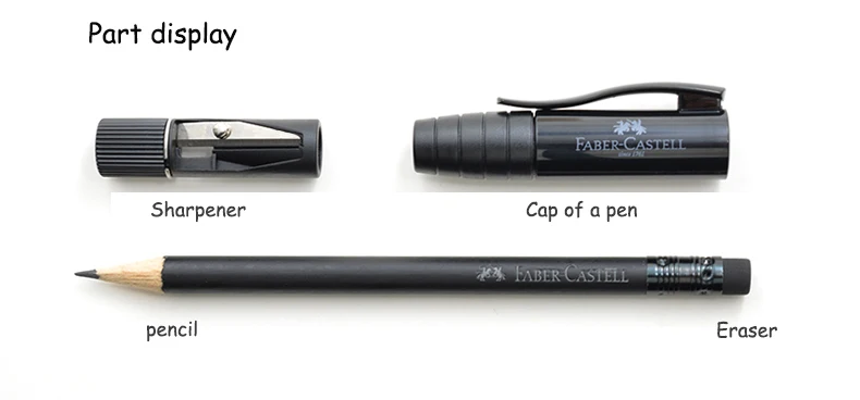 FABER CASTELL 1829 идеальный набор, четыре в одном карандаш+ точилка для ручек+ Ластик+ оболочка ручки