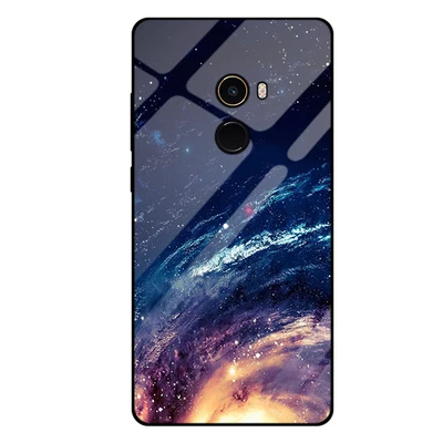 Чехол для xiaomi mi x, чехол из закаленного стекла с изображением звездного неба+ TPU Edge, тонкая жесткая задняя крышка для xiaomi mi x 1 mi x1, чехол для телефона - Цвет: A12