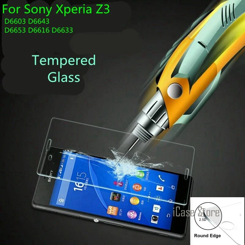 9H Премиум Закаленное стекло для sony Xperia Z3 L55 Защитная пленка экрана z3 l 55 d6603 d6643 d 6603