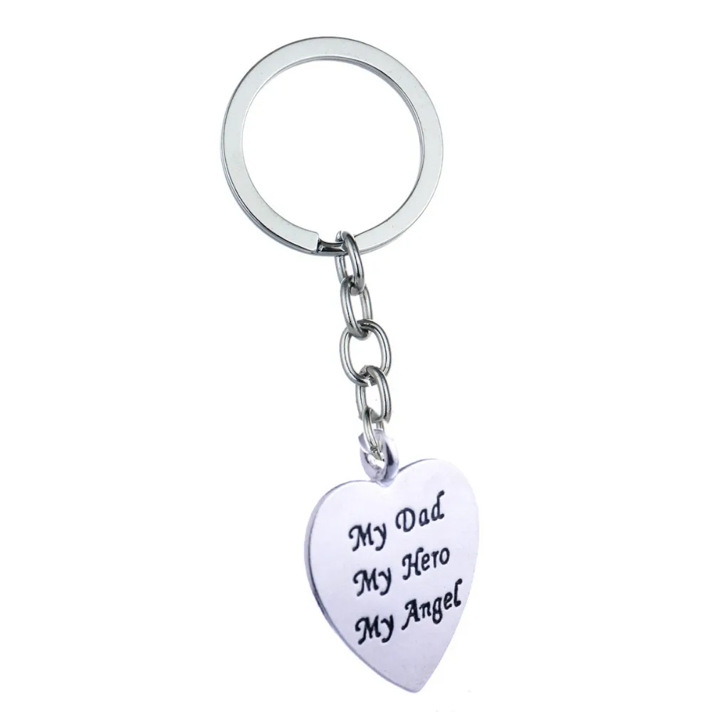 Брелок для ключей Мой папа герой ангел любящее сердце |