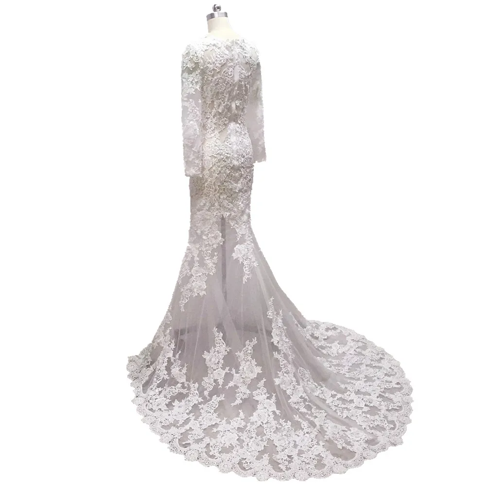 Кружевное вечернее платье с длинным рукавом и глубоким вырезом 2020|mermaid prom|prom dresses