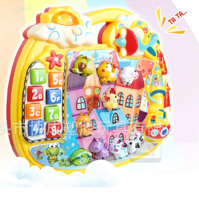 

Hot Baby Kids Music Piano Carton Toy Educational Animal Farm Piano Musical Toy Development Learning Baby Puzzle Toys For Baby