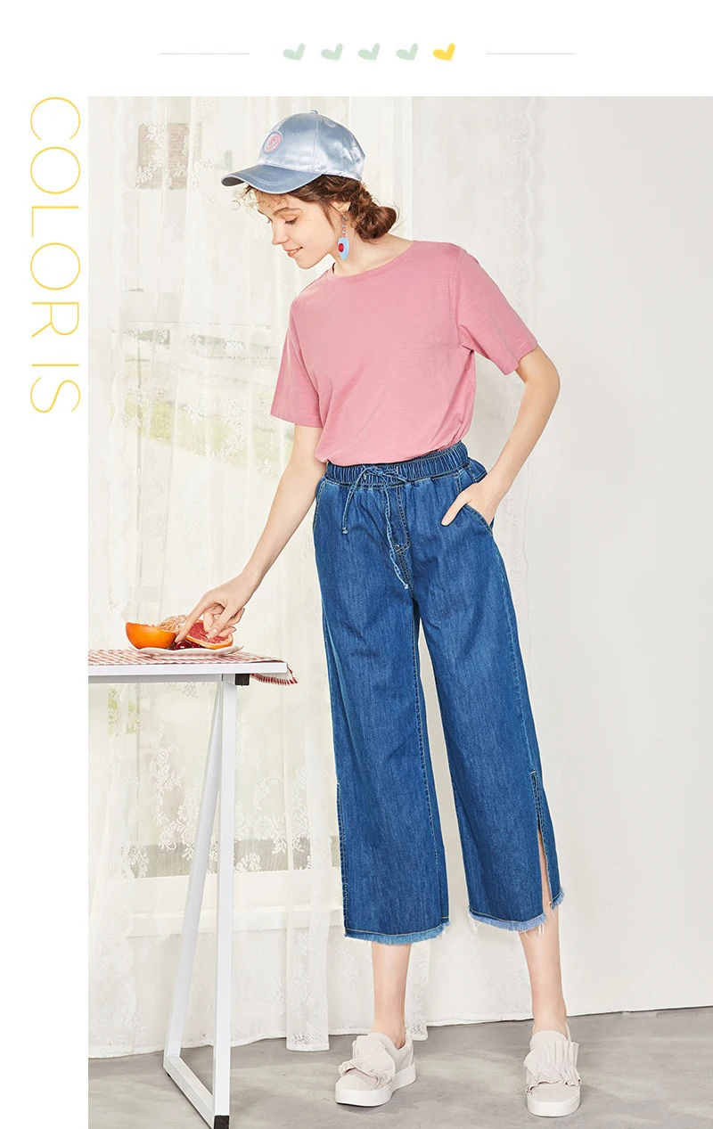 SEMIR футболка Женская Новинка хлопковые футболки женские s vogue винтажные футболки хлопковые Женские топы с круглым вырезом и коротким рукавом