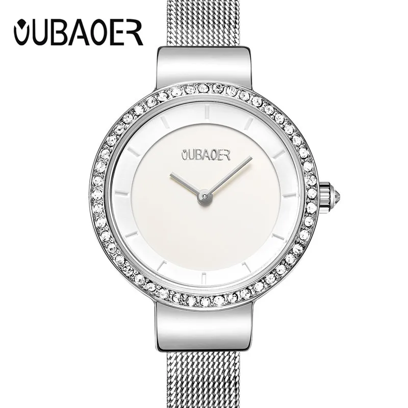 Montre Femme бренд oubaoer Роскошные Кварцевые часы Женские женские повседневные Топ relogio