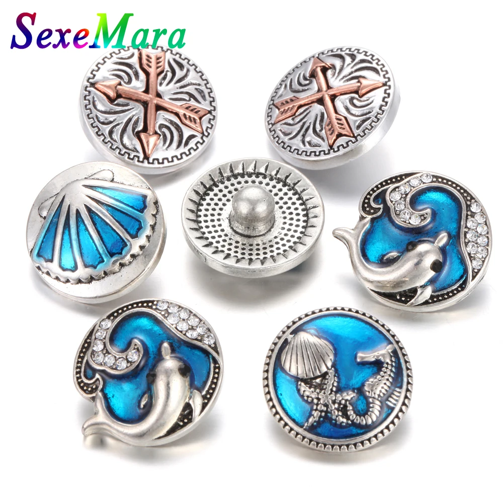6 шт./лот Новые оснастки ювелирные изделия Морская звезда кнопки со стразами