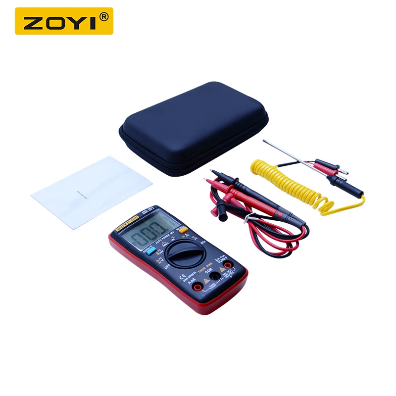 ZOYI ZT111 мини цифровой мультиметр 9999 отсчетов Ом AC/DC Напряжение Амперметр