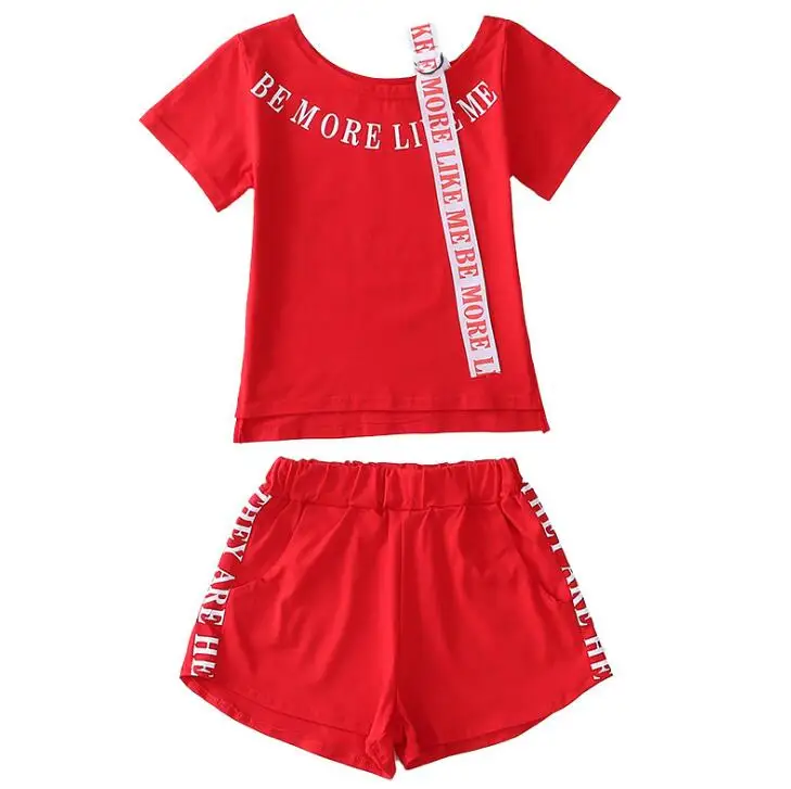 Комплект одежды для девочек белый топ + шорты комплект детей 2 7 лет лето