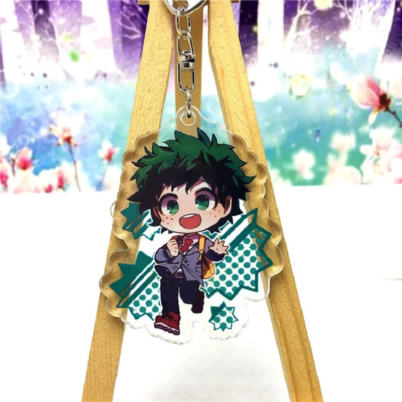 My Hero Academia двусторонний прозрачный брелок Boku no Горячая цепочка ключей распродажа
