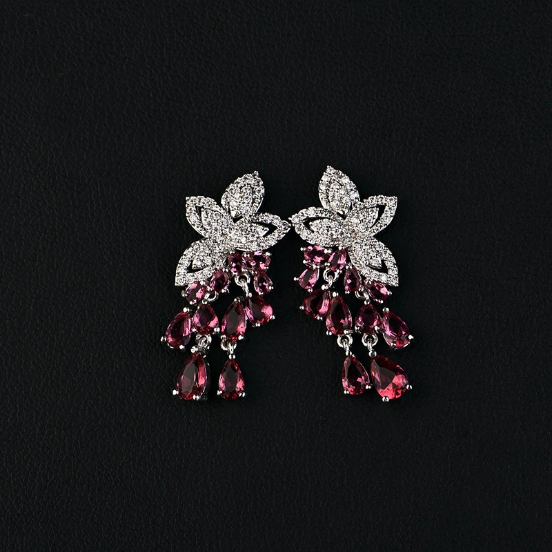 Комплект из колье серёг и с фианитом | Украшения аксессуары