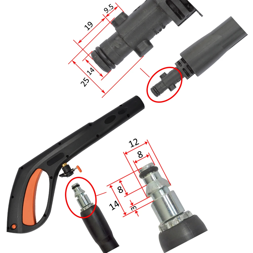 Пистолет-распылитель воды высокого давления, совместимый с Nilfisk STIHL Calm Husqvarna, мойки высокого давления