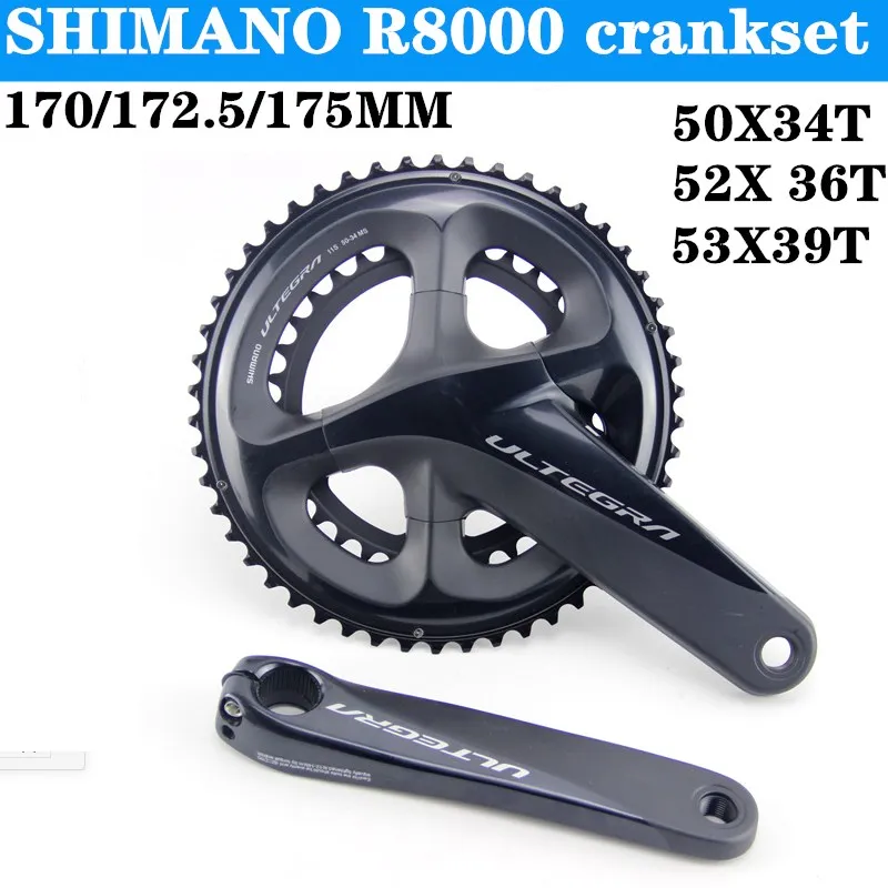 SHIMANO ULTEGRA FC R8000 Crankset HOLLOWTECH II CRANKSET 2x11 Speed 50 34T 52 36T 53 39T 165 мм 170 172 5 175 мм|Шатун и передняя