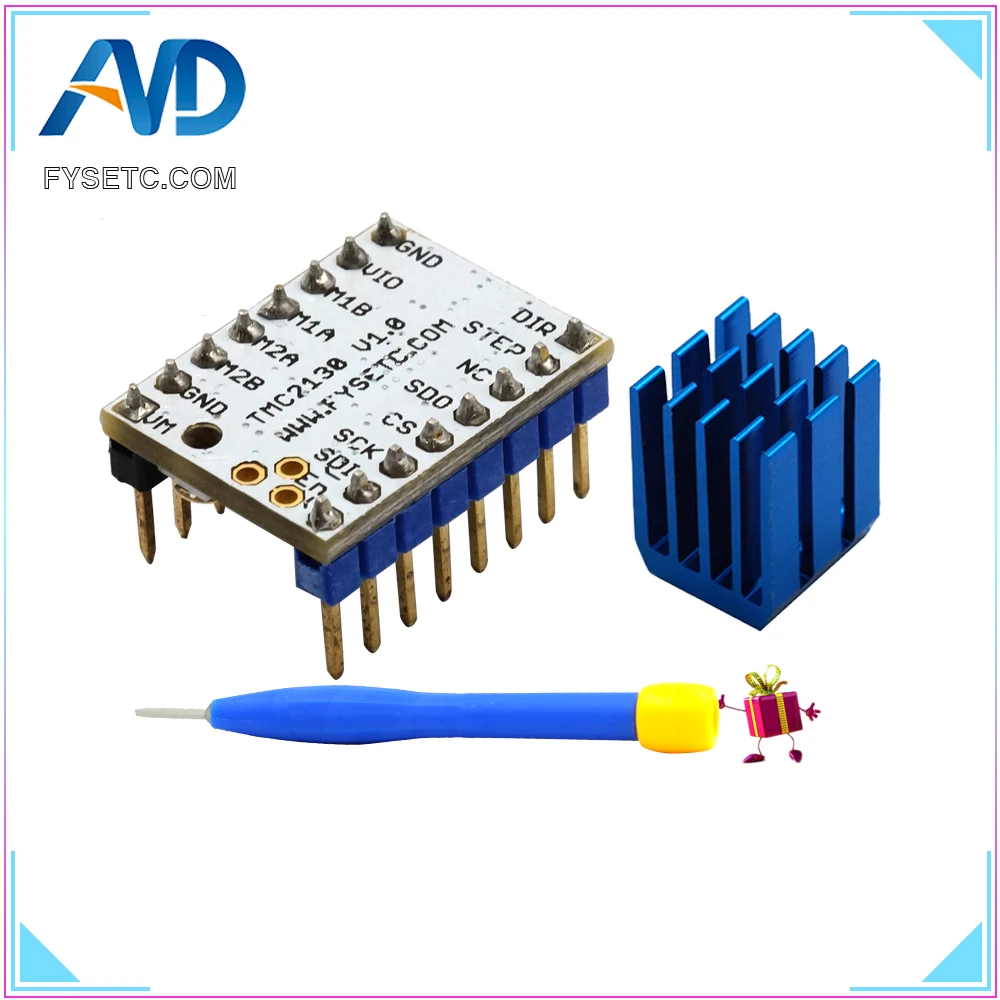 1 шт. TMC2130 V1.0 Новый V1.1 Stepstick Драйвер шагового двигателя SPI с теплоотводом ультра
