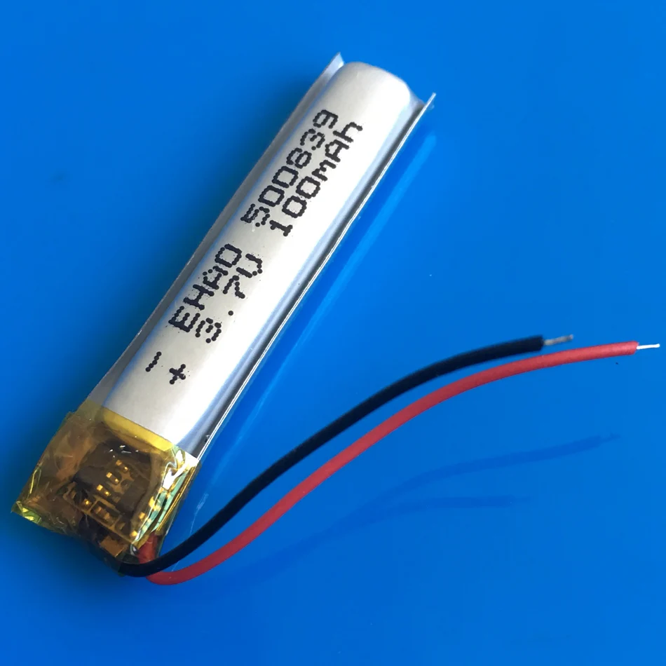 3,7 V 100mAh lipo перезаряжаемая батарея 500839 литий-полимерная для MP3 bluetooth часы ручка MID гарнитура головной фон видео ручка