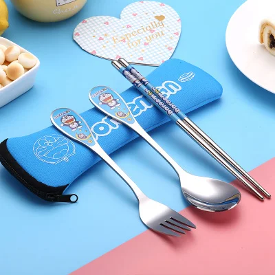 Модная Посуда Столовые приборы посуда рисунок «Hello Kitty» комбинированных ложек и вилок Пособия по кулинарии набор посуды кастрюля для быстрого приготовления аксессуары лагерь Кухня - Цвет: 11