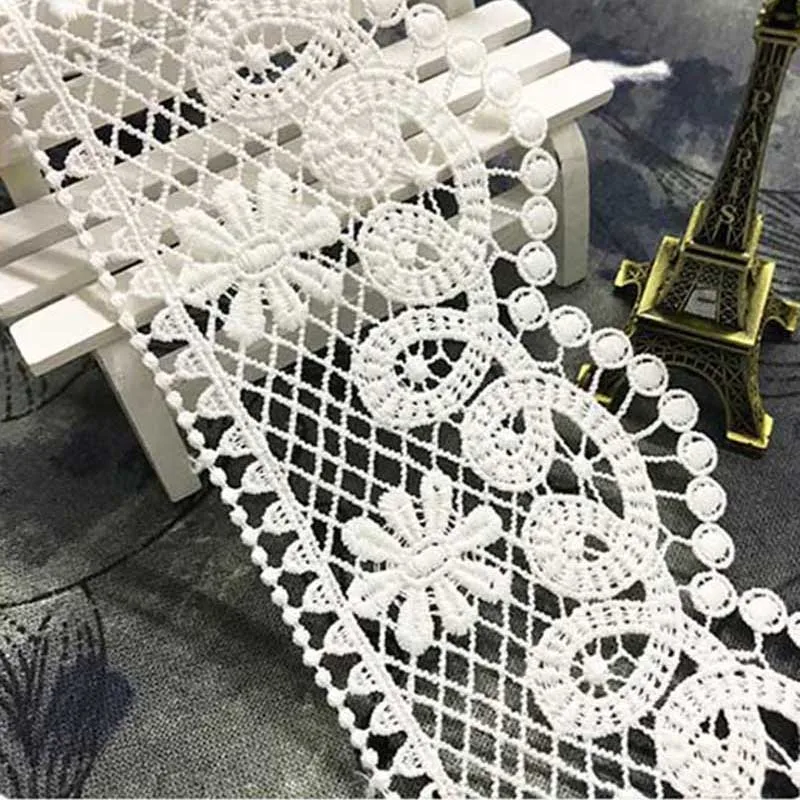 15Yard wholesale 2 style High Quality White Lace Ribbon Trims Underwear Trim Embroidered For Sewing Decoration lace fabric | Дом и сад
