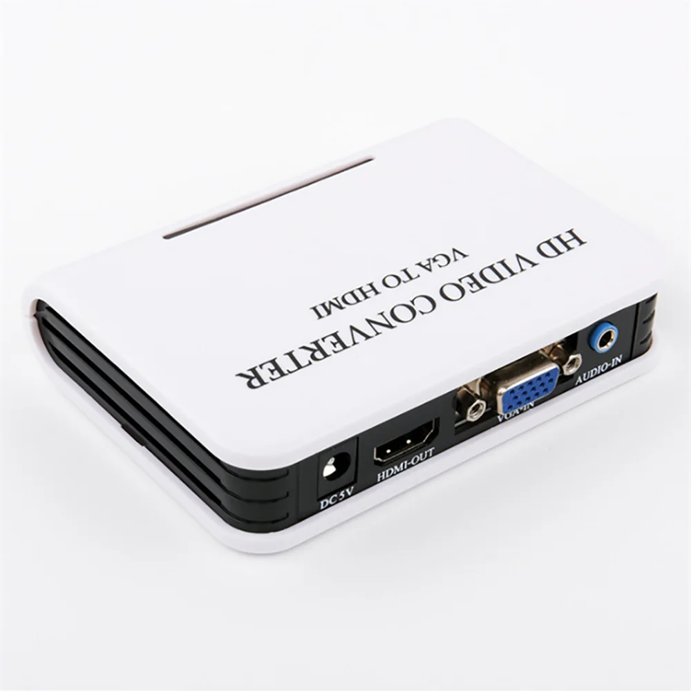 Горячий VGA2HDMI мини преобразователь из VGA в HDMI с 1080P Аудио разъем адаптера для ноутбука ПК для HDTV проектора