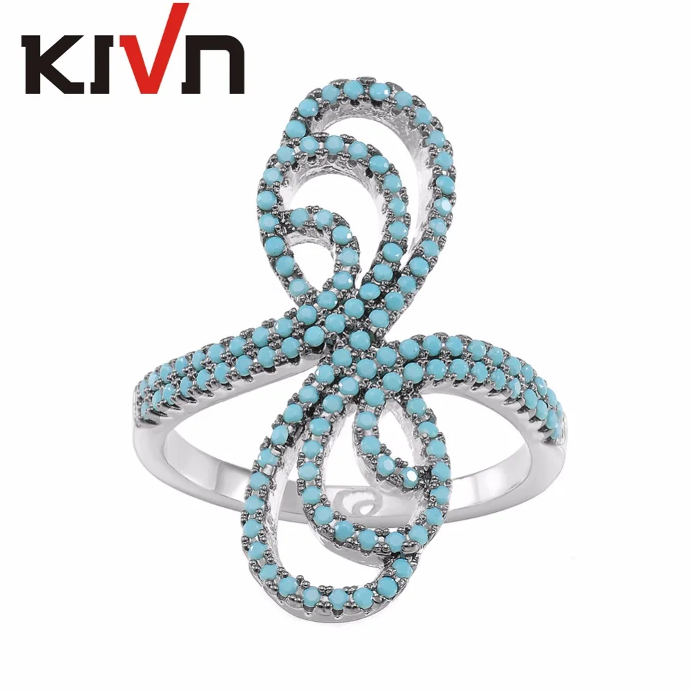 

Женские кольца с кубическим цирконием KIVN, изящные