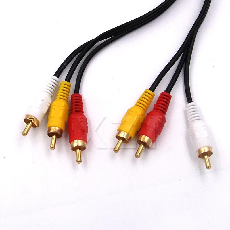 Позолоченный 3 RCA композитный кабель штекер 1 5 м 10 15 аудио/видео AV Удлинительный