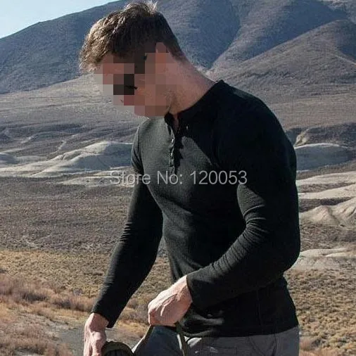 Мужская Натуральная шерсть s100 % австралийская мериносовая с длинным рукавом