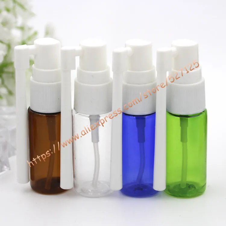 Флакон для образцов ПЭТ красивых цветов 15 мл с белым пластиковым насосом флакон