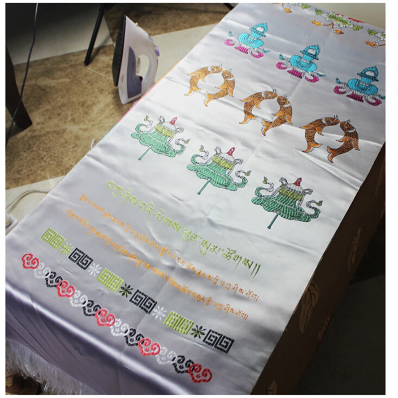 Тибетский ритуал подарок шелковый атлас изысканный жаккардовый красочный Хада