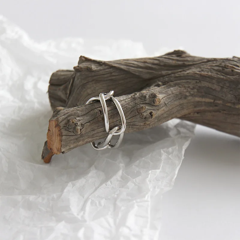 Женское кольцо с цепочкой HFYK из стерлингового серебра 925 пробы ювелирное изделие