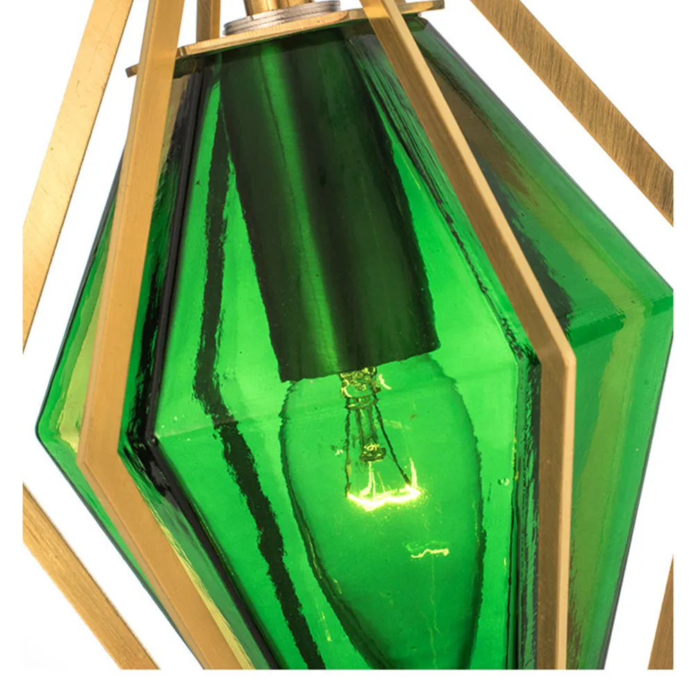 

Nordic Colorful Glass Pendant Light Indoor Metal LED Lamp The Vintage Restaurant Tiffany Dining Room Bar Shop Lighting Fixture