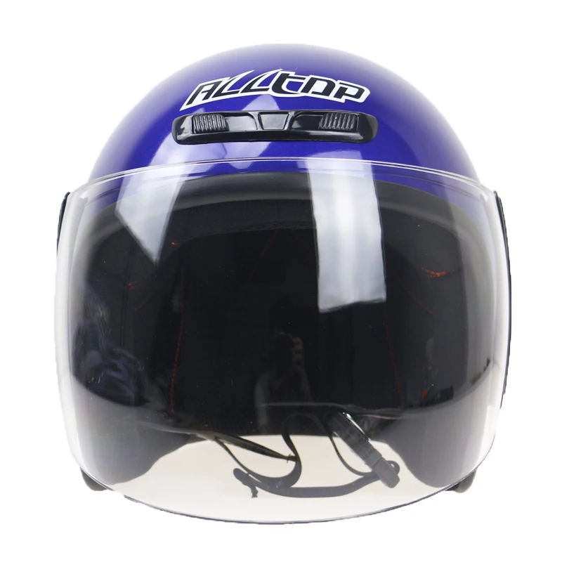 Мотоциклетный шлем с открытым лицом безопасный для езды на велосипеде и скутере 5