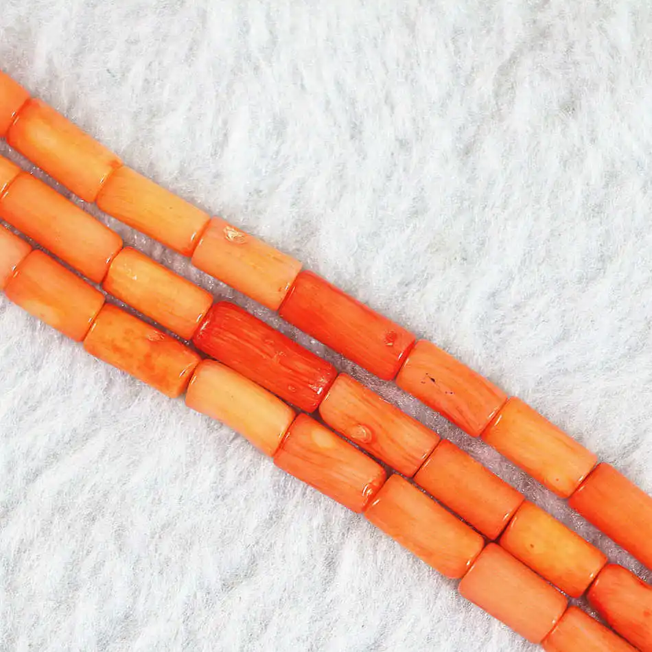 Натуральный Полудрагоценный камень красного оранжевого кораллового цветов 4x9 мм