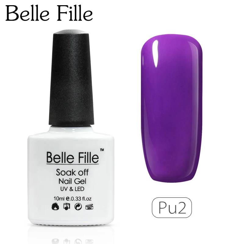 Belle Fille фиолетовый набор гель лака для ногтей 10 мл УФ строитель живопись Гель лак