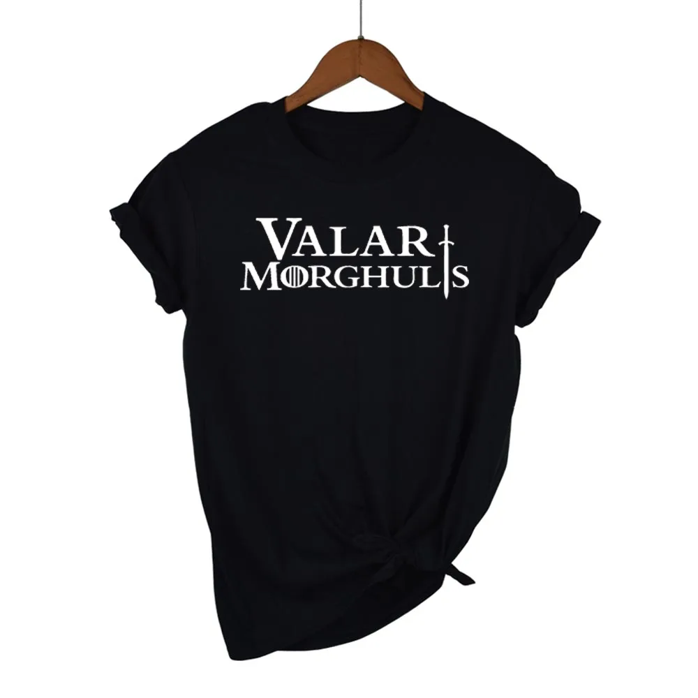 Женская футболка с героями игры престолов Valar Morghulis хлопковая летняя большие