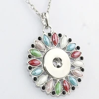 snap button jewelry newest pendant necklace oem odm fit 18mm snaps bead 030505