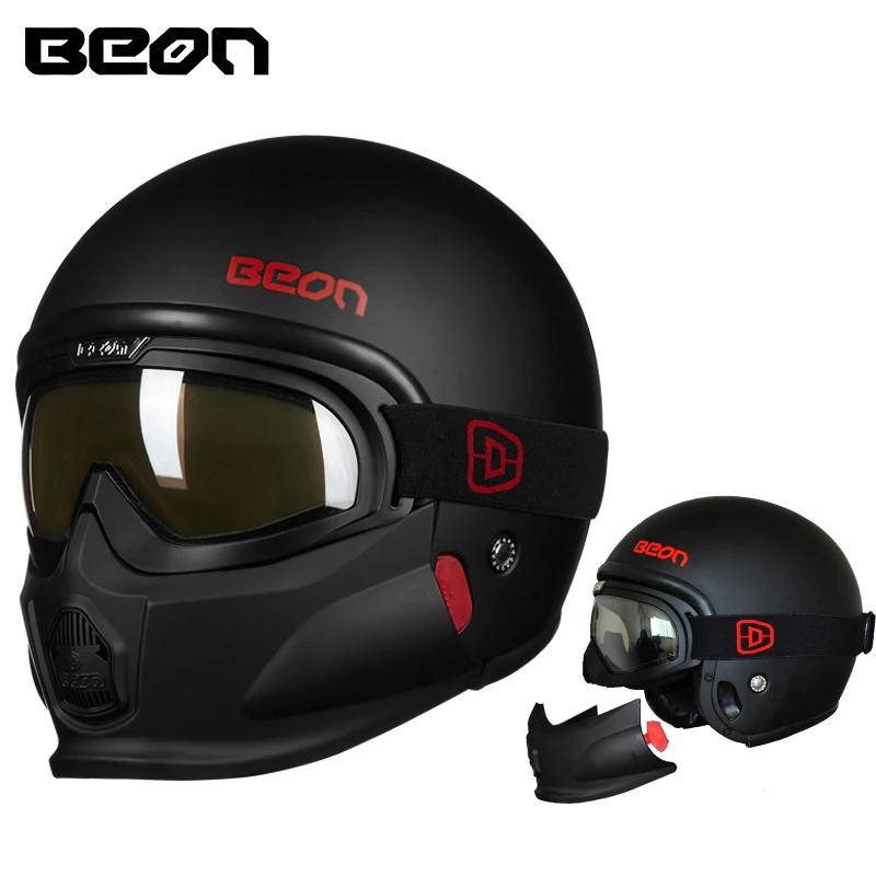 Многофункциональный мотоциклетный шлем Beon T703 Retor модульный с открытым лицом для