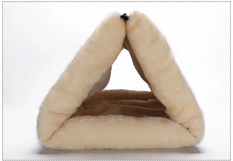 Cute Cat Sleeping Bag Soft Warm Cotton Plush Cat Beds House Pet Cat Tunnel Toy For Puppy Cat Mats Winter Warming Kitten Blanket