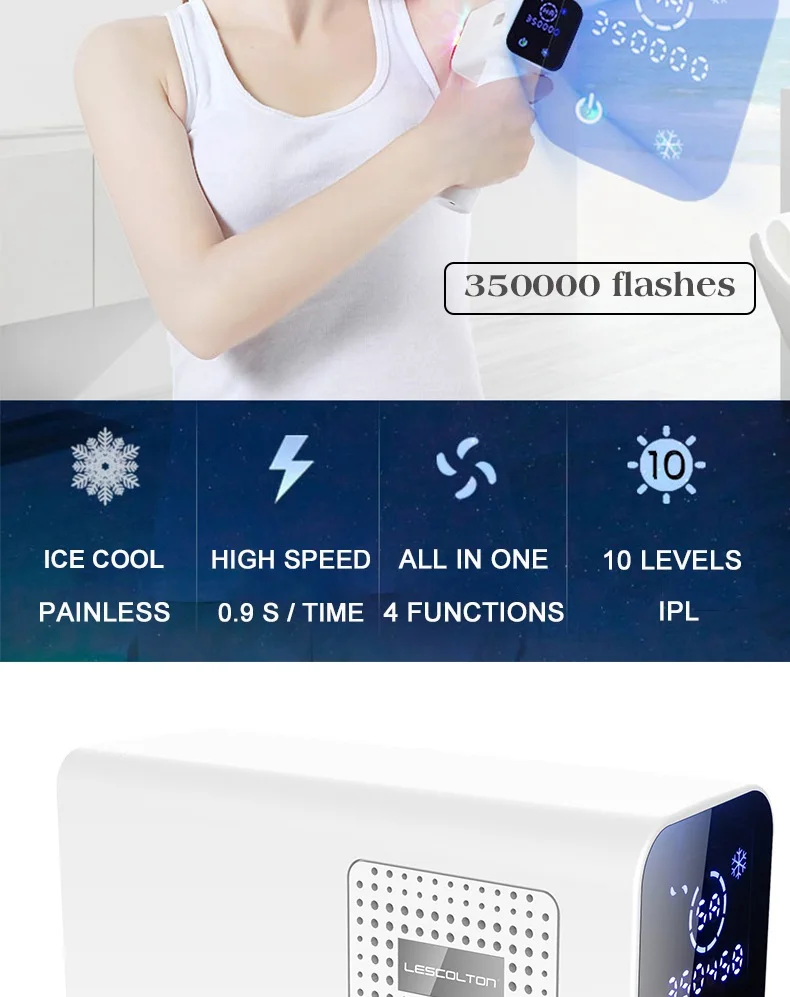 Lescolton T012C 4в1 Эпилятор IPL эпилятор для удаления волос с ЖК-дисплеем лазерный триммер для постоянного бикини электрический эпилятор лазер