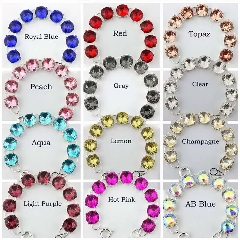 Женский браслет 15*15 мм 9 в горошек с кристаллами для женщин 2020 модные круглые