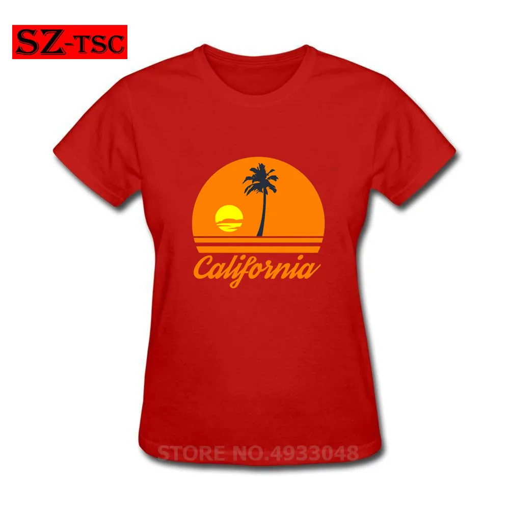 Famicom футболка California футболки "закат" негабаритная уличная футболка рубашка хлопок короткий рукав Забавный принт Женская футболка XXXL - Цвет: 9