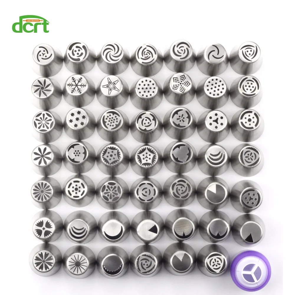 64 шт. сопла из нержавеющей стали Кондитерские глазурь трубопроводы Набор насадок