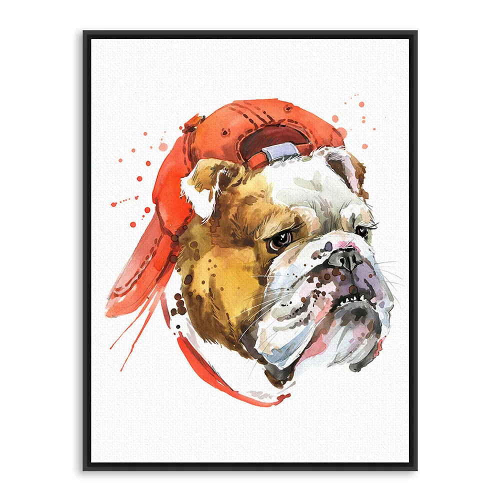 Акварель Животные Зебра печатающая головка Лев большой арт-принт на холсте