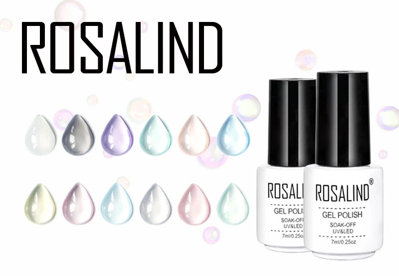 Rosalind гель 1S лак стиль Желейный цвет серия лак для ногтей UV-LED лампа долговечный лак для ногтей