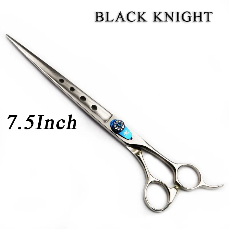 7.5 inch Черный рыцарь 7/7. 5/8 дюймов Профессиональные Парикмахерские ножницы парикмахерские ножницы для ухода за собаками - Цвет: 7.5 inch