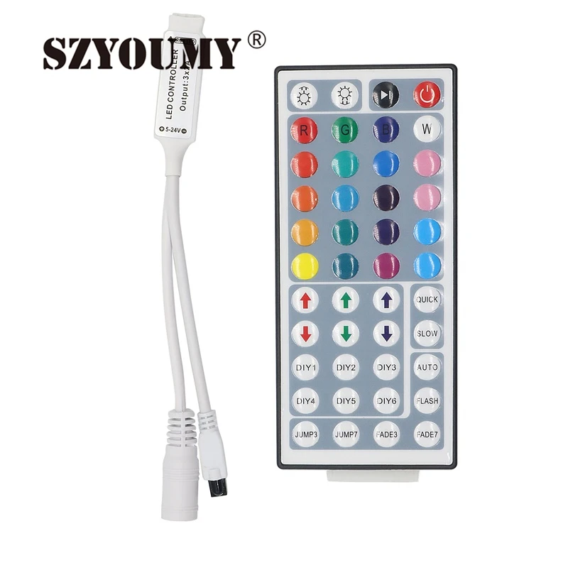 SZYOUMY мини RGB светодиодный контроллер 44 Клавиша ИК пульт дистанционного