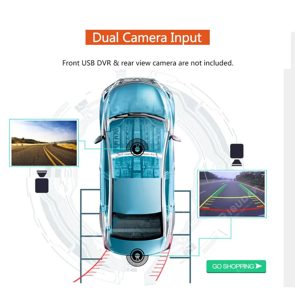 Универсальный Android 6 0 GPS Автомобильный мультимедийный плеер WiFi Зеркало Ссылка