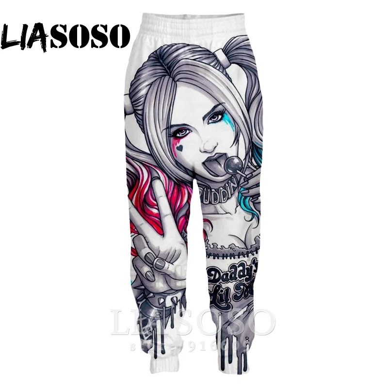 4 3d принт для мужчин и женщин Полная длина jogger детская игрушечная фигурка Harley Quinn Deadpool Топ Джокер спортивные штаны Зимние штаны Аниме спортивные брюки E987 - Цвет: 4