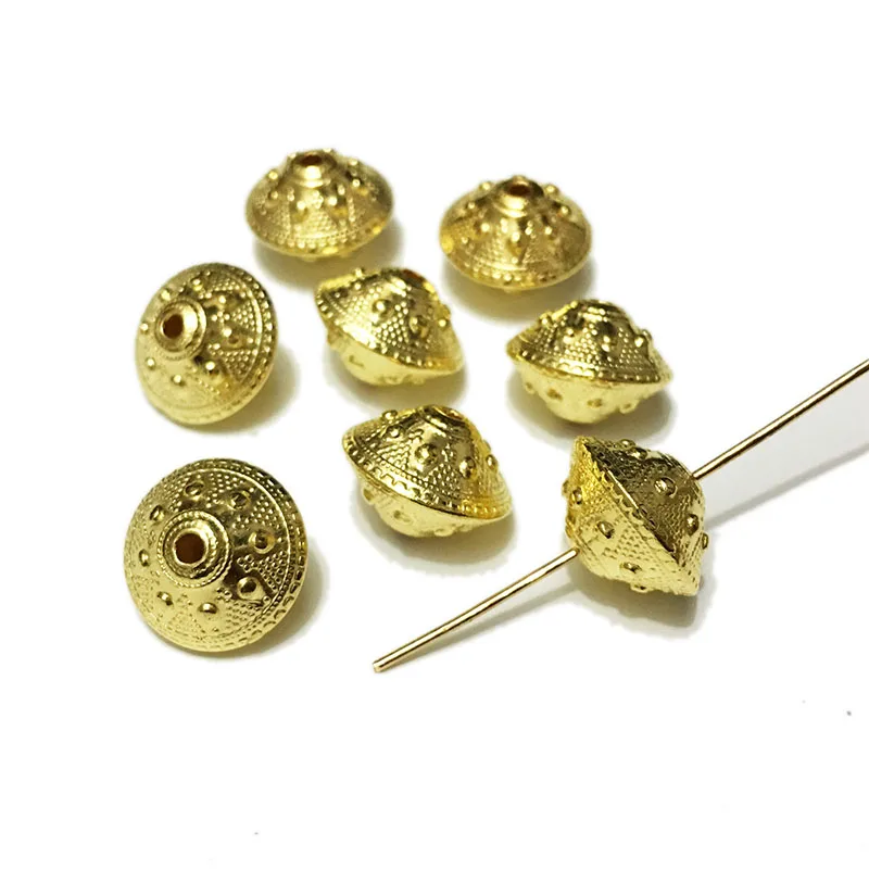 Подвески BEAUCHAMP из акрила золотого цвета свободные бусины массивное ожерелье